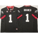 Men's Georgia Bulldogs #1 Zachariah Branch Limited Black Alternate College Football Jersey