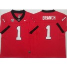 Men's Georgia Bulldogs #1 Zachariah Branch Limited Red College Football Jersey