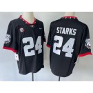 Men's Georgia Bulldogs #24 Malaki Starks Black Alternate College Football Jersey