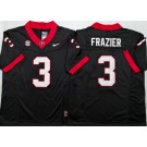 Men's Georgia Bulldogs #3 Nate Frazier Limited Black College Football Jersey
