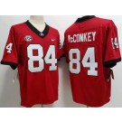 Men's Georgia Bulldogs #84 Ladd McConkey Red College Football Jersey