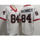 Men's Georgia Bulldogs #84 Ladd McConkey White FUSE College Football Jersey