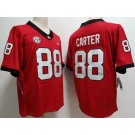 Men's Georgia Bulldogs #88 Jalen Carter Red College Football Jersey