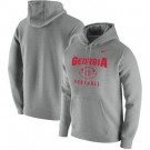 Men's Georgia Bulldogs Gray Football Oopty Oop Club Fleece Pullover Hoodie