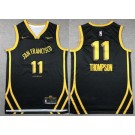 Men's Golden State Warriors #11 Klay Thompson Black 2023 City Icon Sponsor Swingman Jersey