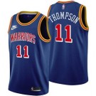 Men's Golden State Warriors #11 Klay Thompson Blue 75th Anniversary Icon Hot Press Jersey