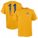 Men's Golden State Warriors #11 Klay Thompson Yellow 2022 NBA Finals Champions T-Shirt