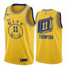 Men's Golden State Warriors #11 Klay Thompson Yellow Classic Icon Hot Press Jersey