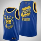 Men's Golden State Warriors #22 Andrew Wiggins Blue Classic Icon Hot Press Jersey