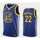 Men's Golden State Warriors #22 Andrew Wiggins Blue Icon Hot Press Jersey