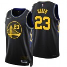 Men's Golden State Warriors #23 Draymond Green Black 2022 City Diamond 75th Icon Hot Press Jersey