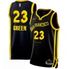 Men's Golden State Warriors #23 Draymond Green Black 2023 City Icon Heat Press Jersey