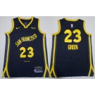 Men's Golden State Warriors #23 Draymond Green Black 2023 City Icon Sponsor Swingman Jersey