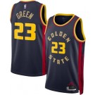 Men's Golden State Warriors #23 Draymond Green Black 2024 City Heat Press Jersey