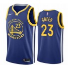 Men's Golden State Warriors #23 Draymond Green Blue Icon Hot Press Jersey