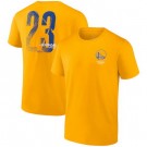 Men's Golden State Warriors #23 Draymond Green Yellow 2022 NBA Finals Champions T-Shirt