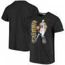 Men's Golden State Warriors #30 Dark Gray Homage Tri Blend Shooting Stars T-Shirt