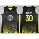 Men's Golden State Warriors #30 Stephen Curry Black 2022 City Icon Sponsor Swingman Jersey