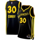 Men's Golden State Warriors #30 Stephen Curry Black 2023 City Icon Heat Press Jersey