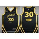 Men's Golden State Warriors #30 Stephen Curry Black 2023 City Icon Sponsor Swingman Jersey