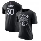 Men's Golden State Warriors #30 Stephen Curry Black Printed T-Shirt 0704