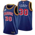Men's Golden State Warriors #30 Stephen Curry Blue 75th Anniversary Icon Hot Press Jersey