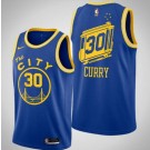 Men's Golden State Warriors #30 Stephen Curry Blue Classic Icon Hot Press Jersey