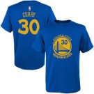 Men's Golden State Warriors #30 Stephen Curry Blue Printed T Shirt 15106