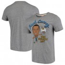 Men's Golden State Warriors #30 Stephen Curry Gray Player Graphic Tri Blend T-Shirt