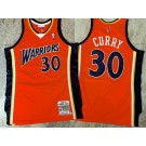 Men's Golden State Warriors #30 Stephen Curry Orange 2009 Throwback Authentic Jersey