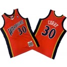 Men's Golden State Warriors #30 Stephen Curry Orange 2009 Throwback Swingman Jersey