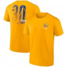 Men's Golden State Warriors #30 Stephen Curry Yellow 2022 NBA Finals Champions T-Shirt