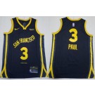 Men's Golden State Warriors #3 Chris Paul Black 2023 City Icon Sponsor Swingman Jersey