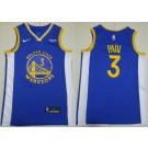 Men's Golden State Warriors #3 Chris Paul Blue Icon Sponsor Swingman Jersey