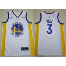 Men's Golden State Warriors #3 Chris Paul White Icon Sponsor Swingman Jersey