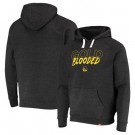 Men's Golden State Warriors Black Gold Blooded Olsen Tri Blend Raglan Pullover Hoodie
