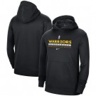 Men's Golden State Warriors Black Spotlight On Court Practice Performance Pullover Hoodie