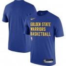 Men's Golden State Warriors Blue Gray Sideline Legend Performance Practice T Shirt