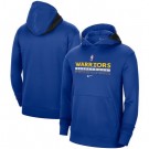 Men's Golden State Warriors Blue Spotlight On Court Practice Performance Pullover Hoodie