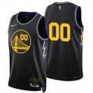 Men's Golden State Warriors Custom Black 2022 City Diamond 75th Icon Hot Press Jersey