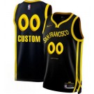 Men's Golden State Warriors Custom Black 2023 City Icon Heat Press Jersey
