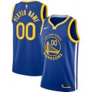 Men's Golden State Warriors Custom Blue Icon Hot Press Jersey