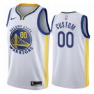 Men's Golden State Warriors Custom White Icon Hot Press Jersey