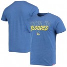 Men's Golden State Warriors Light Blue Sportiqe Gold Blooded Comfy Tri Blend T-Shirt