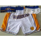 Men's Golden State Warriors White 1995 Just Don Swingman Shorts