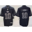 Men's Green Bay Packers #10 Jordan Love Limited Black RFLCTV Jersey