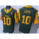 Men's Green Bay Packers #10 Jordan Love Limited Green 13X World Champions FUSE Vapor Jersey