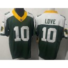 Men's Green Bay Packers #10 Jordan Love Limited Green Thanksgiving FUSE Vapor Jersey