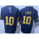 Men's Green Bay Packers #10 Jordan Love Limited Navy FUSE Vapor Jersey