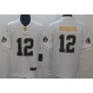 Men's Green Bay Packers #12 Aaron Rodgers Limited White Gold 100th Season Vapor Untouchable Jersey